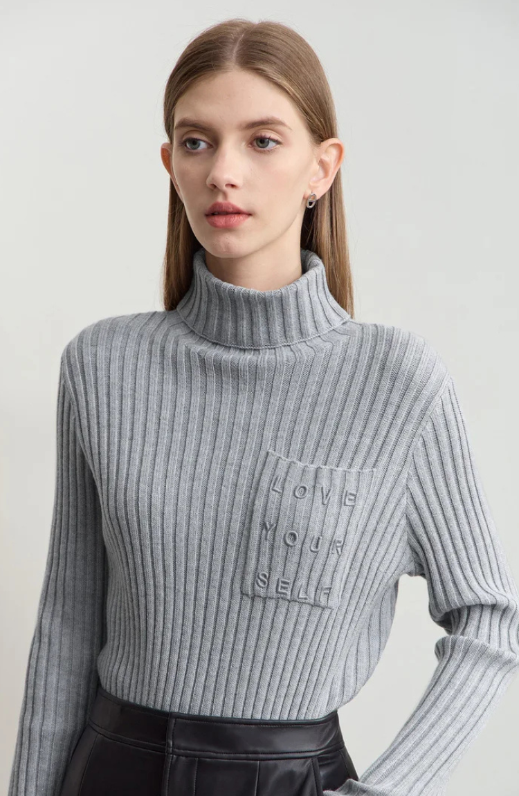 Maglione Collo Alto Ribattuto | Misto Cashmere | Silhouette Adatta