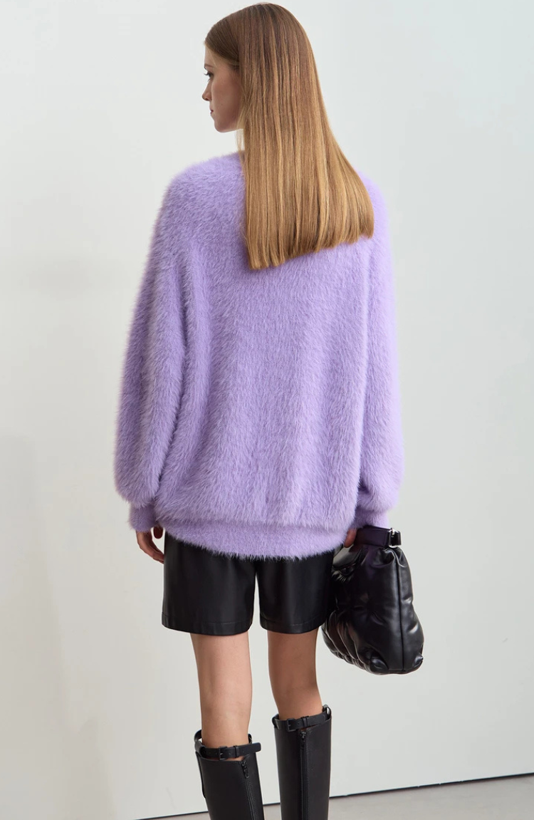 Maglia Fuzzy Knit | Vestibilità Comoda | Tessuto Morbido