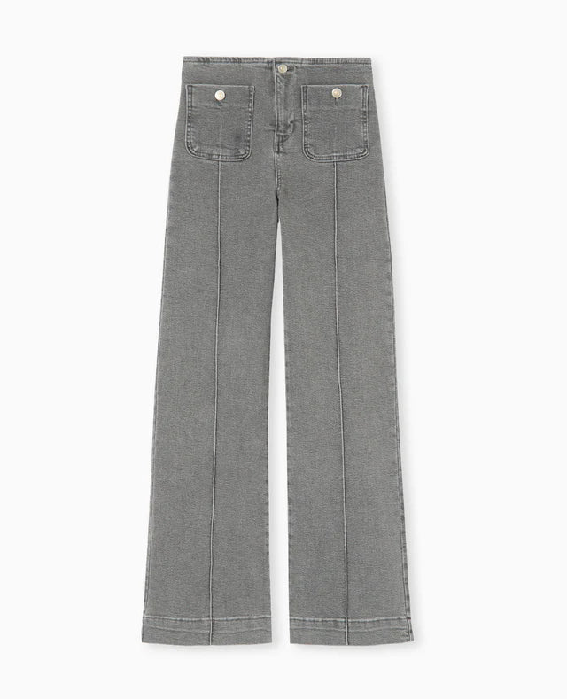 Jeans Alti Ritorno Dritto | Cuciture a Contrasto | Lunghezza Completa