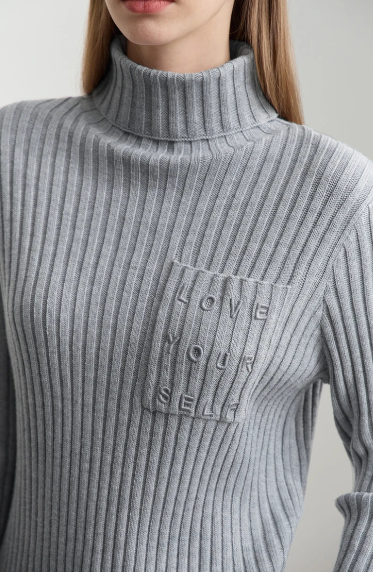 Maglione Collo Alto Ribattuto | Misto Cashmere | Silhouette Adatta
