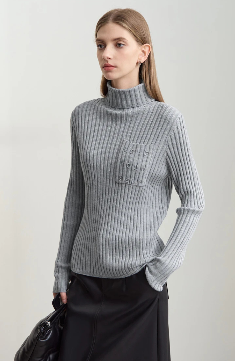 Maglione Collo Alto Ribattuto | Misto Cashmere | Silhouette Adatta