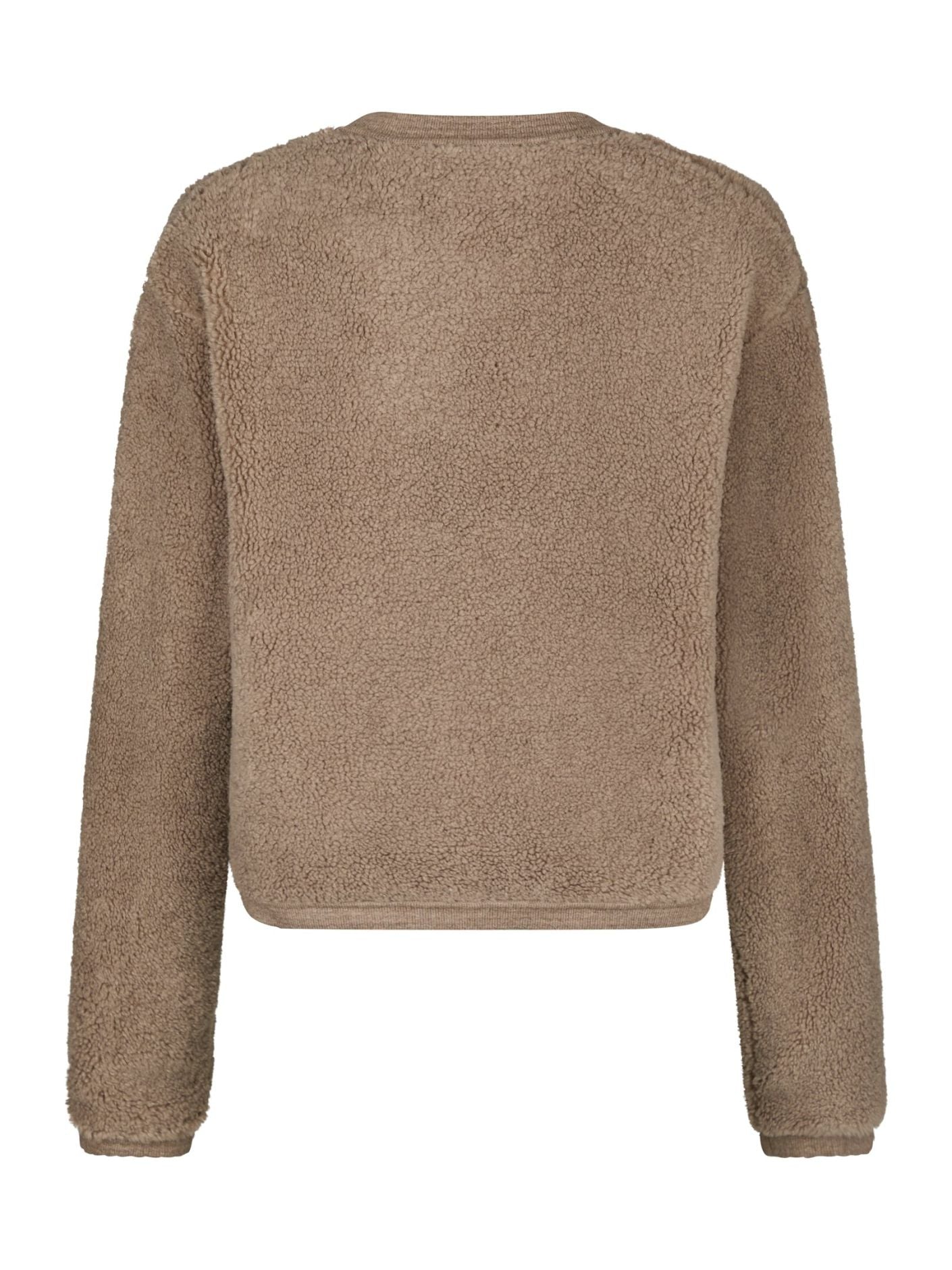 Cardigan Teddy Essenza | Texture Faux Shearling | Bottoni Frontali