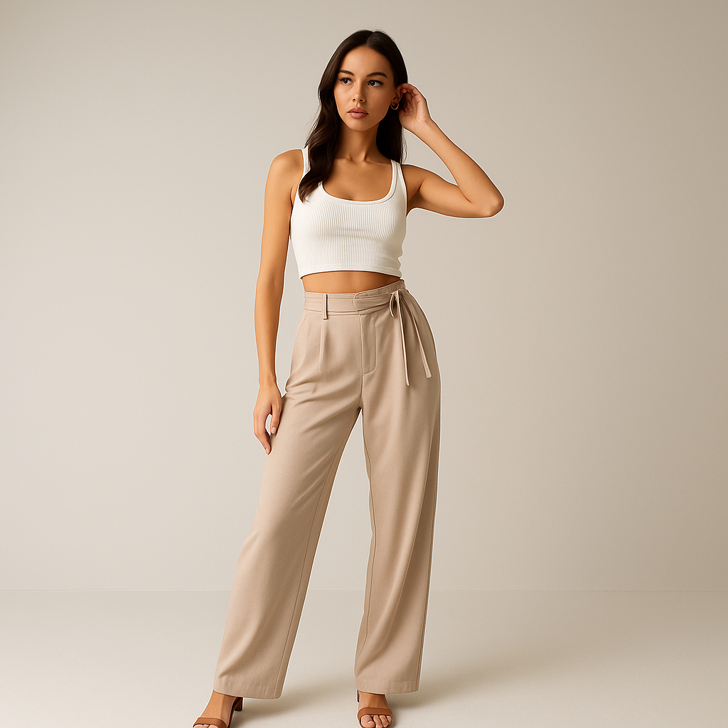 Pantaloni Largo Alta Vita | Nodo | Silhouette Fluida