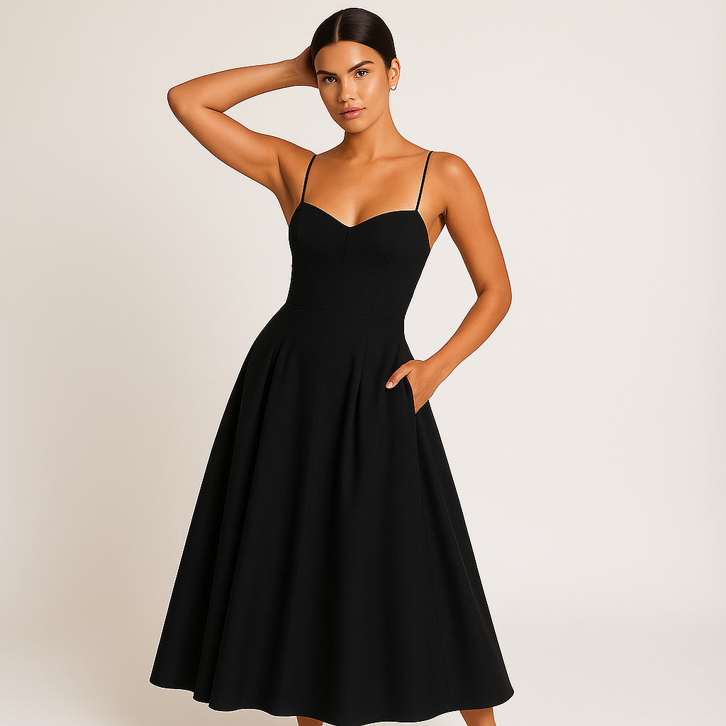 Abito Maxi Scollo Cuore | Silhouette A-Line | Spaghetti Straps