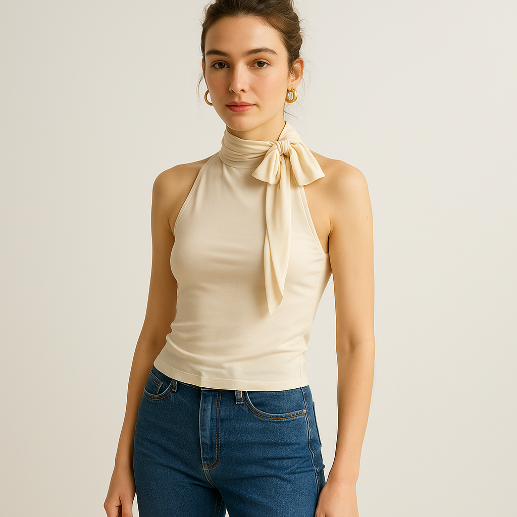 Top Halter | Collo Fiocco | Fit Fluido