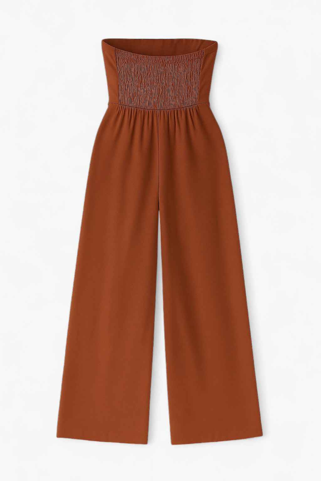 Tuta Senza Spalline Wide Leg | Alta Vita con Corpino Strutturato Estate