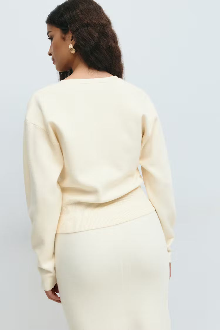 Cardigan Asimmetrico con Bottoni | Morbido Knit