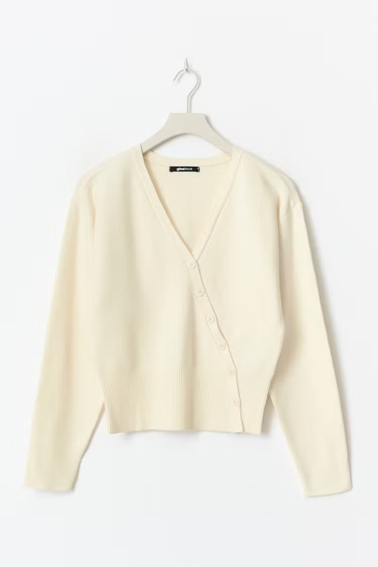 Cardigan Asimmetrico con Bottoni | Morbido Knit