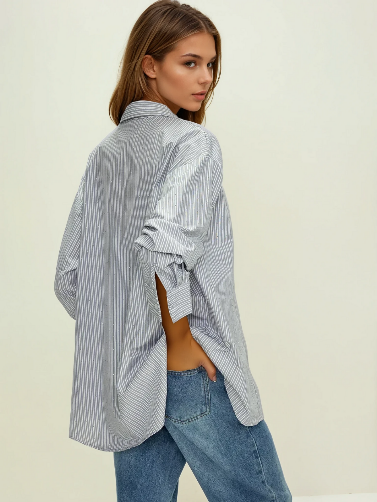 Camicia Bottoni Striata | Vestibilità Regular | Pinstripe | Tasca sul Petto
