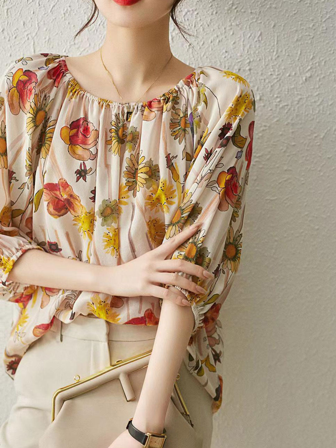Blusa Floreale | Maniche Morbide | Luminosa Collection