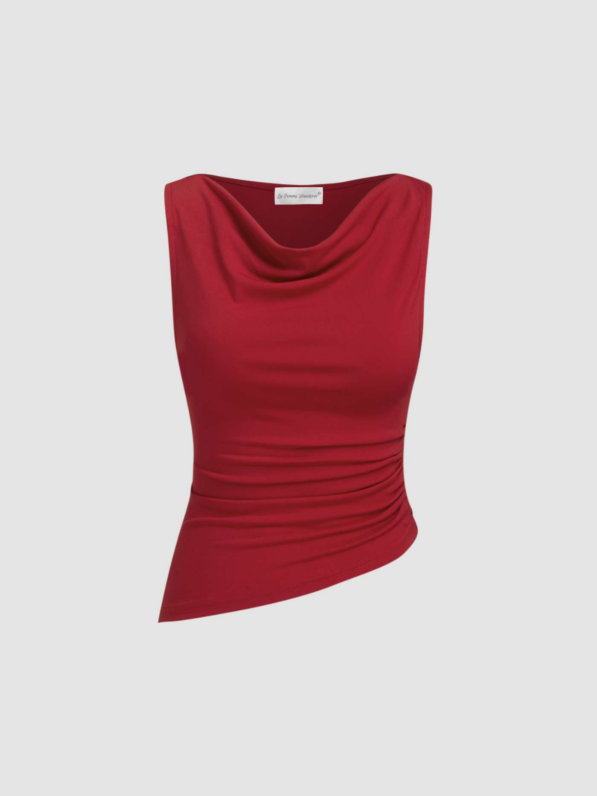 Top Senza Maniche Collo a Cowl | Maglia Leggera