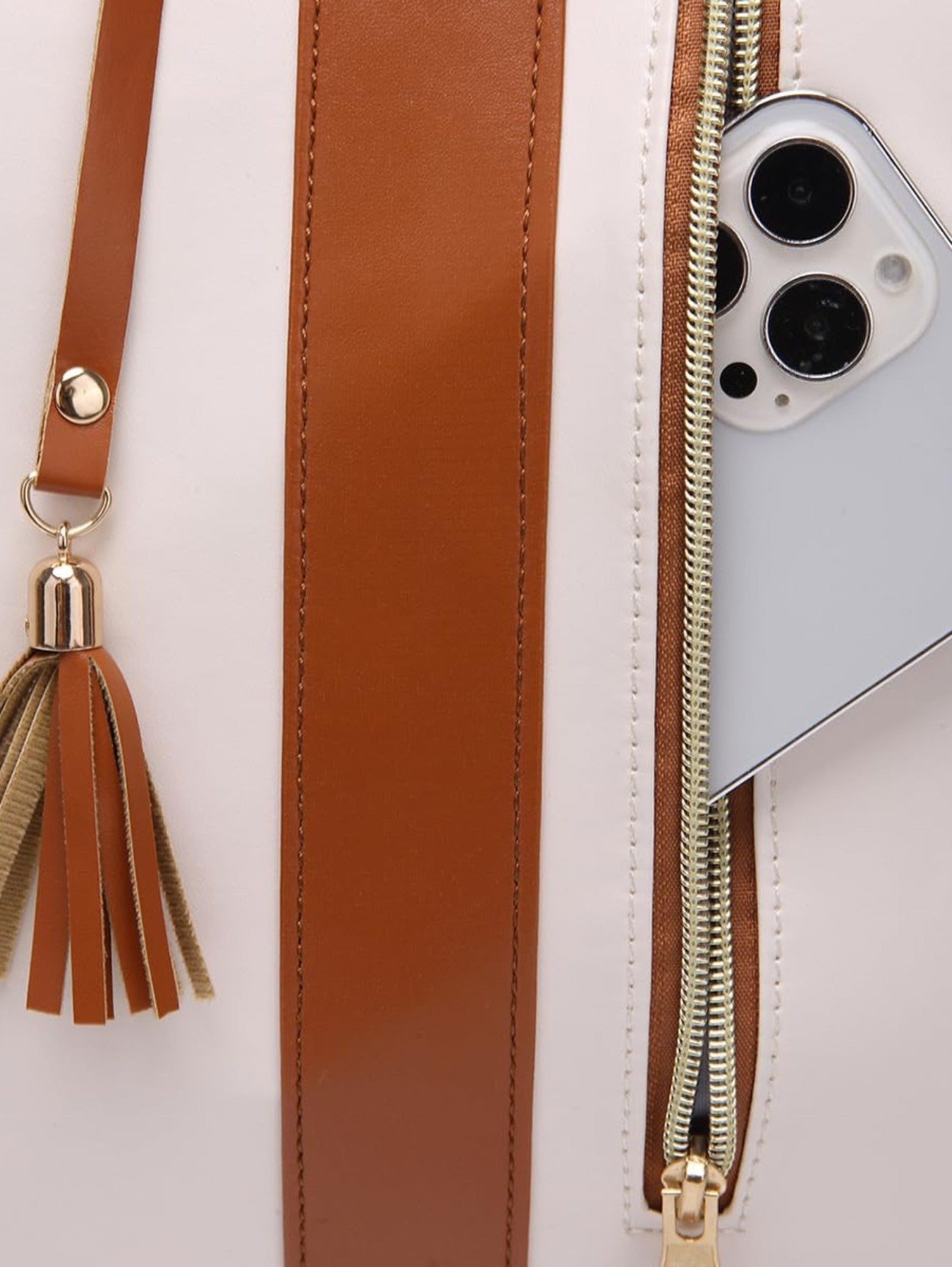 Borsa Weekender Altrove | Crema e Marrone