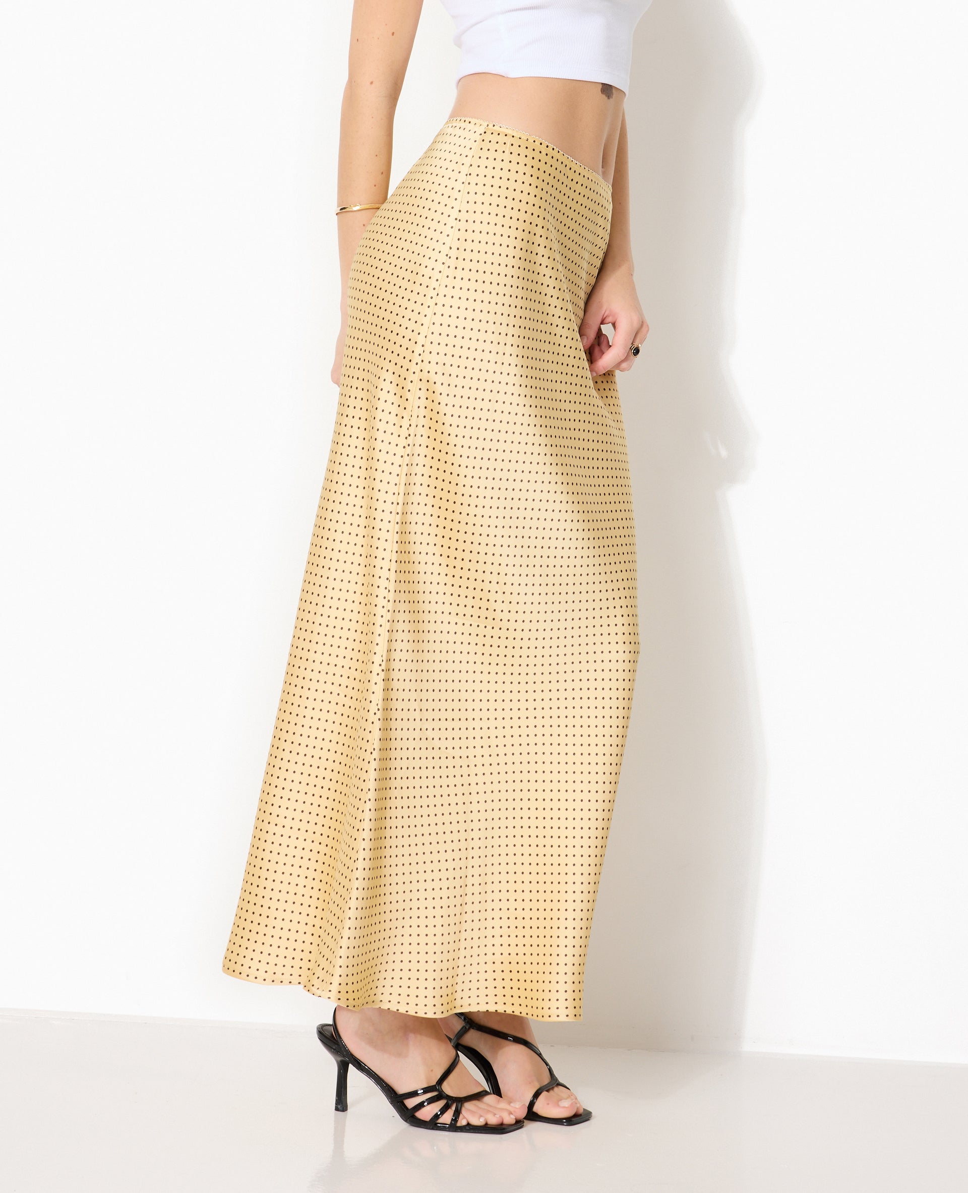 Gonna Maxi in Paillettes Oro | Scollo Alto per la Sera