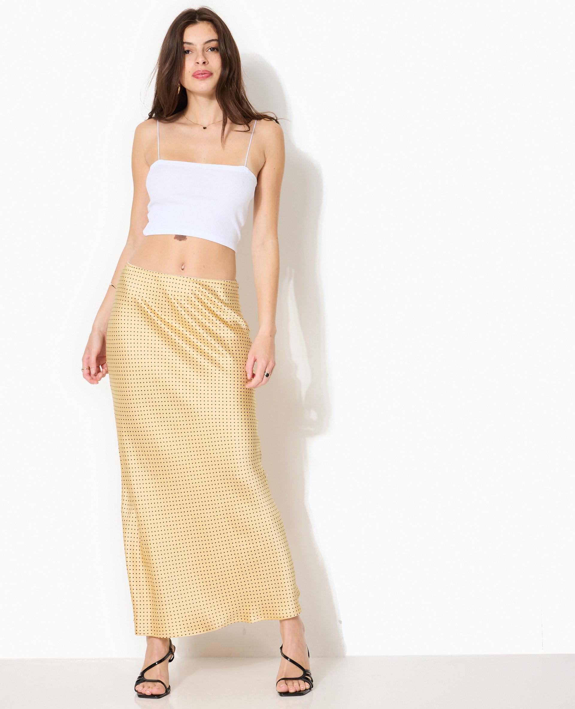 Gonna Maxi in Paillettes Oro | Scollo Alto per la Sera