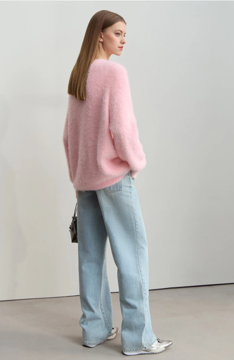 Maglia Fuzzy Knit | Vestibilità Comoda | Tessuto Morbido