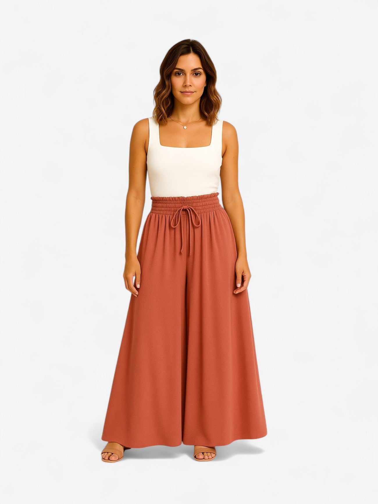 Gonna Maxi A-Line Nera | Vita Elastica con Laccetto