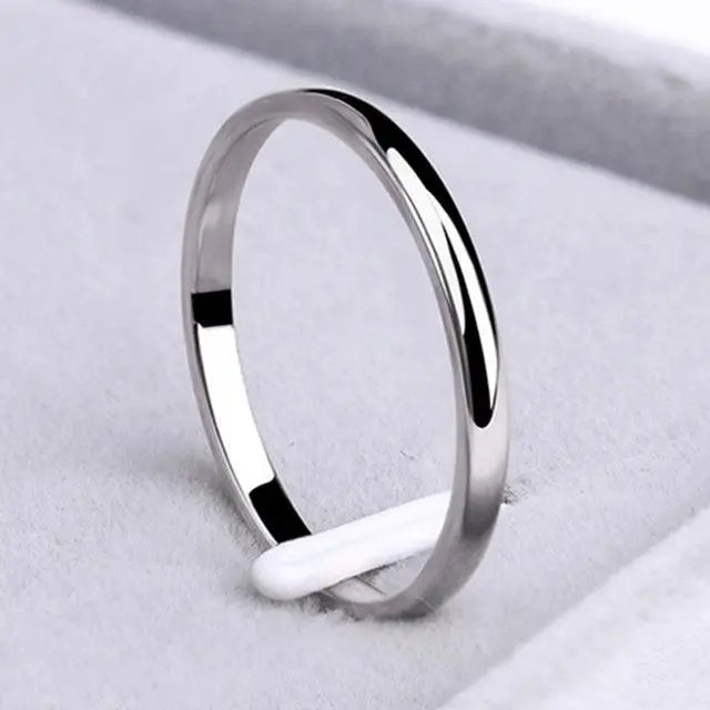 Anello Nuziale Slim | 2mm Acciaio Inossidabile Placcato Oro | Design Unisex