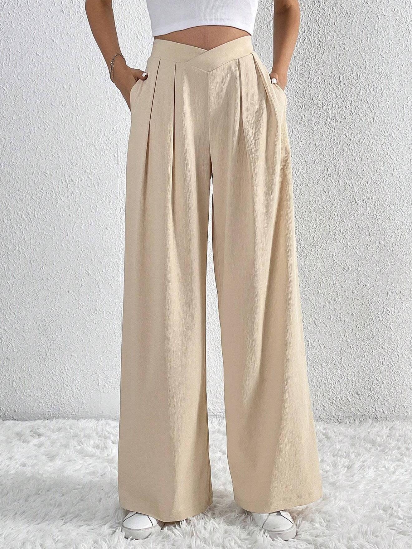 Pantaloni Largo Plissettati | Alta Vita Design Minimalista