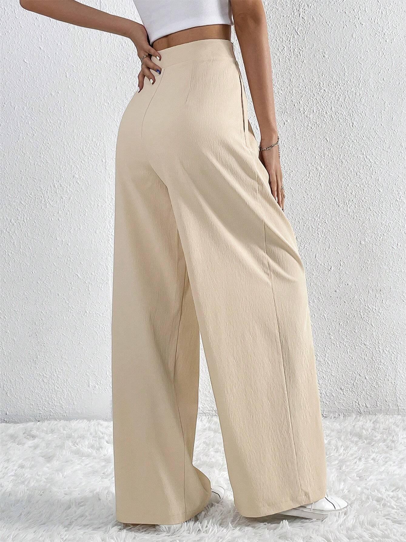 Pantaloni Largo Plissettati | Alta Vita Design Minimalista