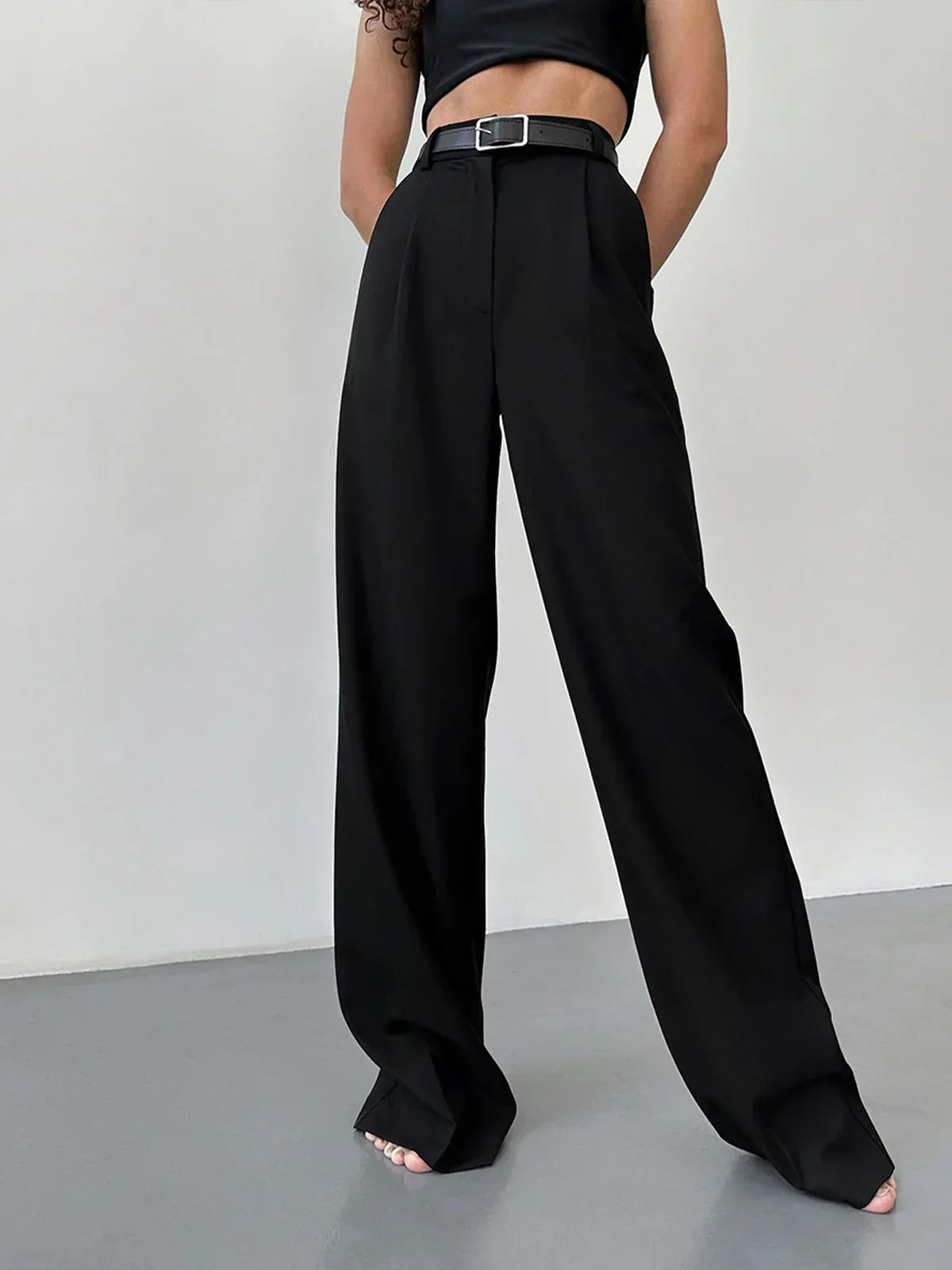 Pantaloni Alti Larghe Gambe | Tailored Ufficio a Sera