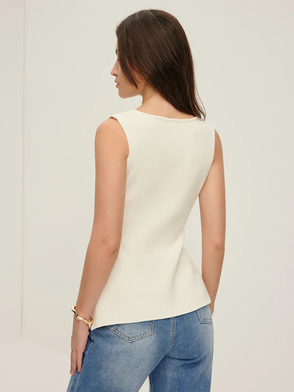 Gilet Maestria in Maglia | Con Bottoni | Orlo Sfalsato