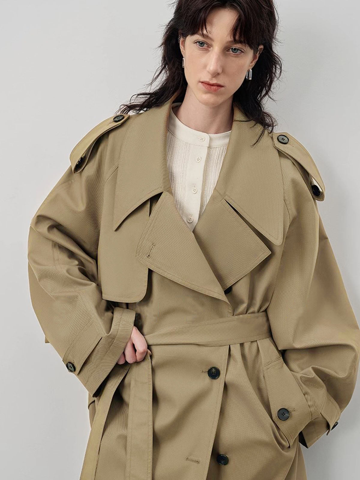 Trench Coat Oversized Doppio Petto | Vestibilità Relaxed | Beltato