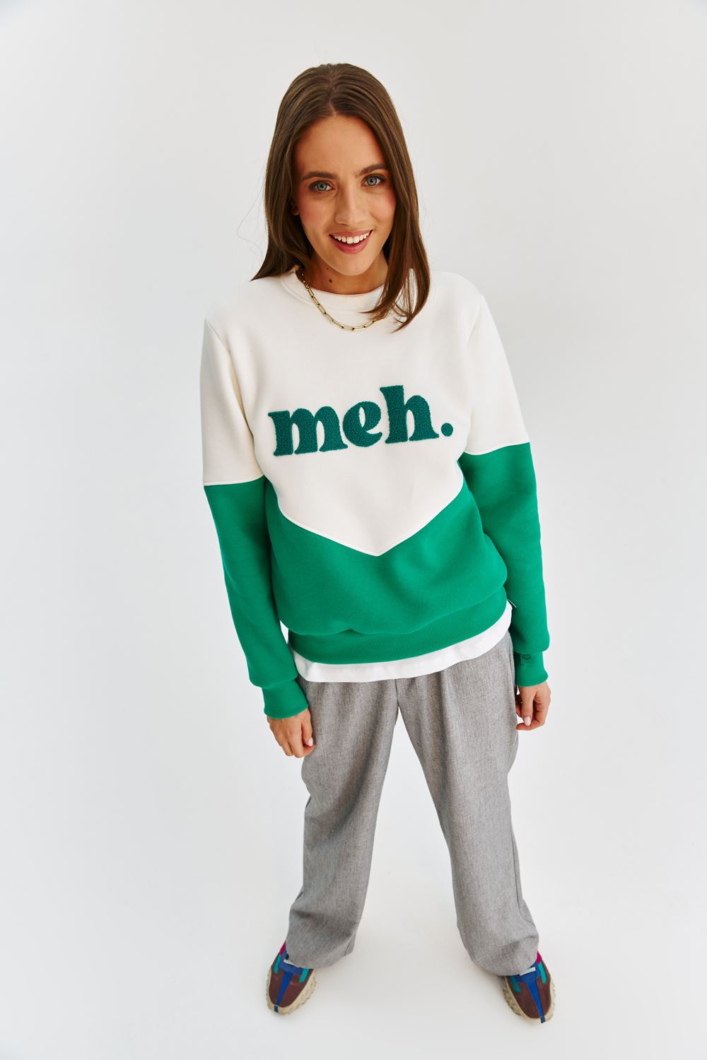 Sweatshirt Essenza | Pannello Contrasto | Fit Relaxed