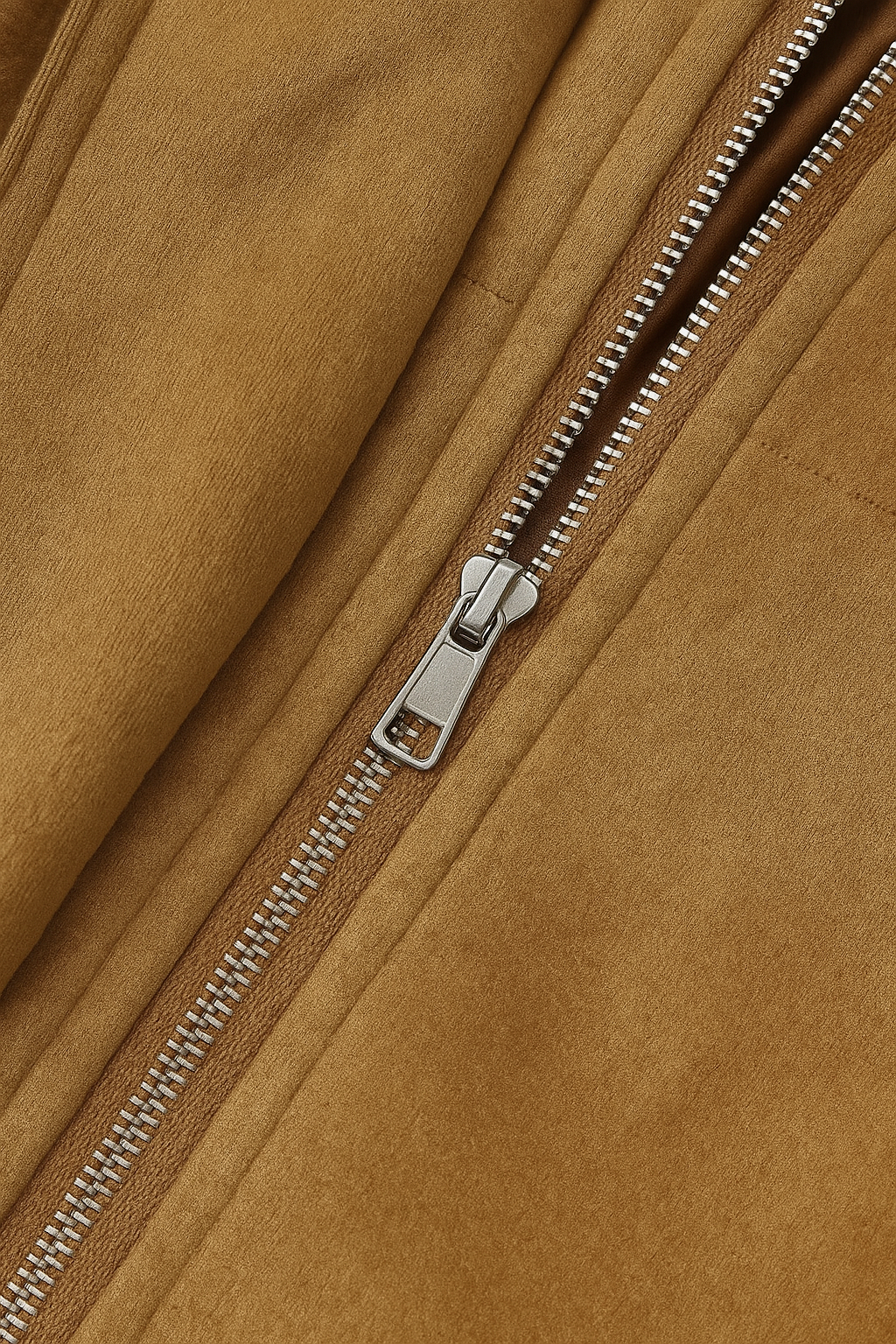 Giacca Bomber Effetto Suede | Zip Frontale | Collo Ribassato
