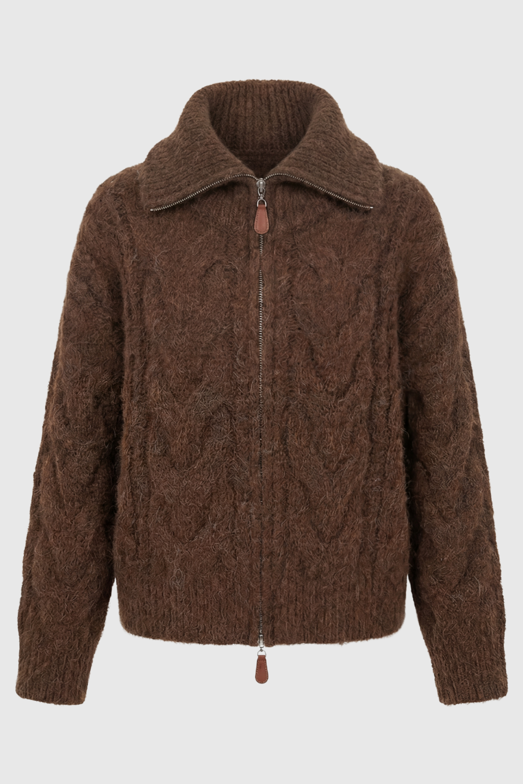 Cardigan Zip Essenza | Maglia Extra-Heavy | Collo Ribassato | Fit Comodo