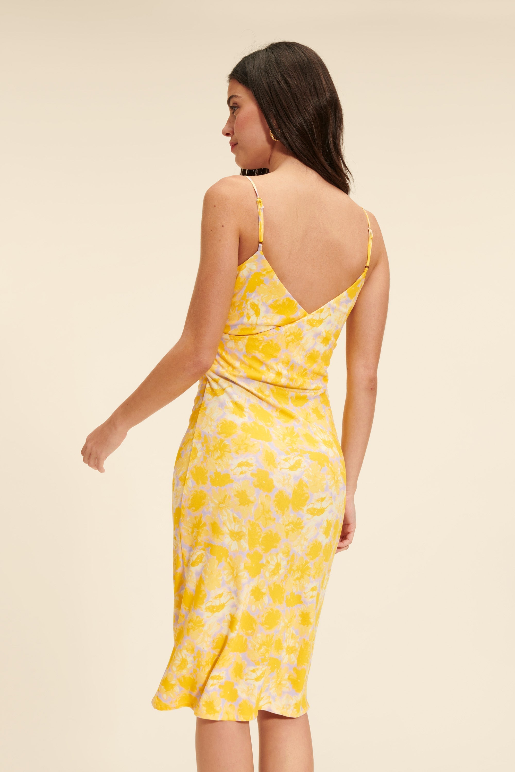 Abito Midi Floreale | Scollo a V | Viscosa Leggera