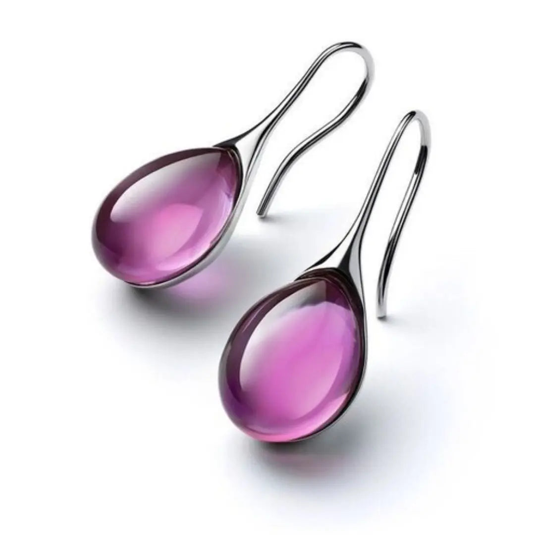 Orecchini Teardrop Cristallo Luminosa | Design Occhio di Gatto Oro