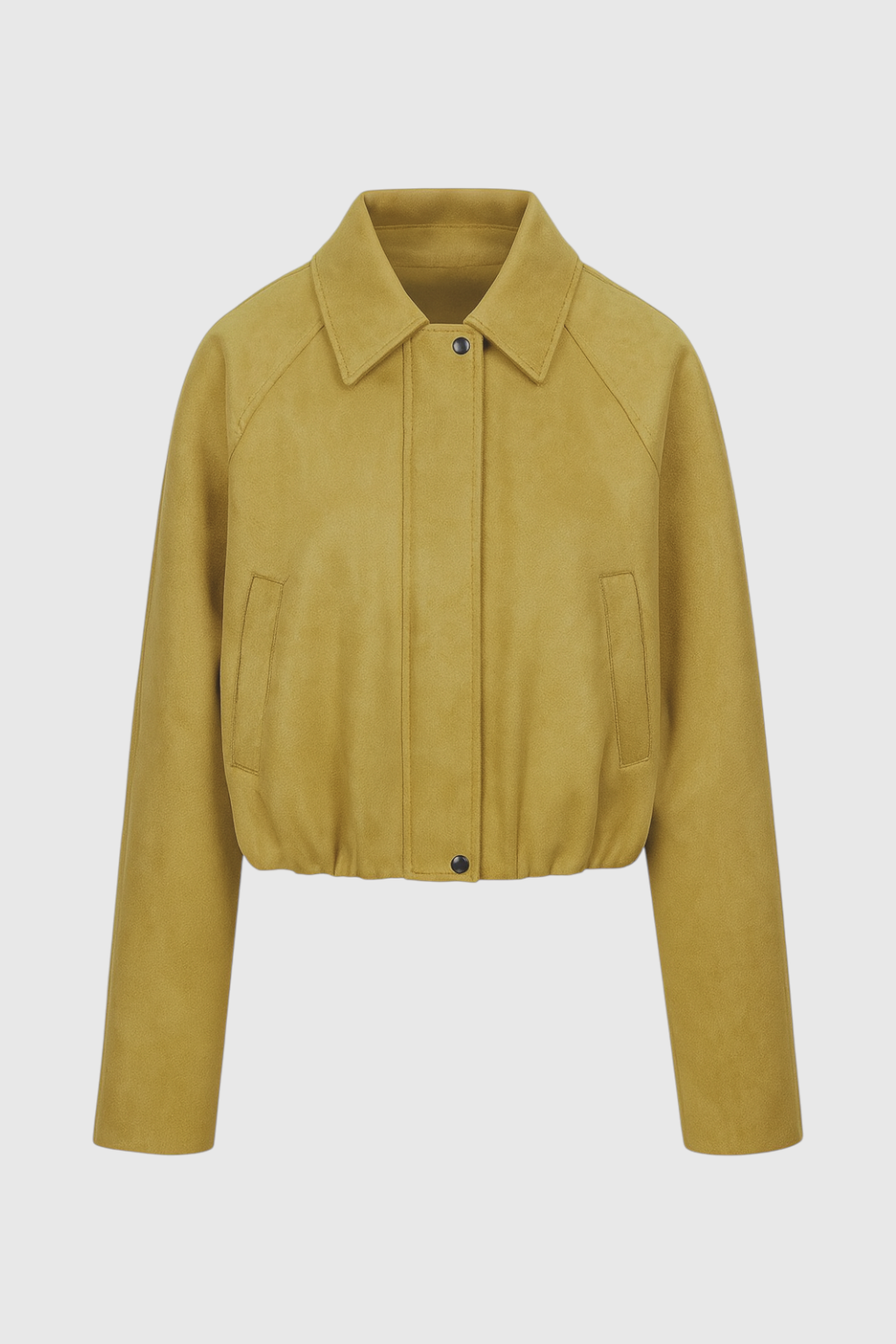 Giacca Effetto Suede | Lunghezza Cropped | Collo Ribattuto