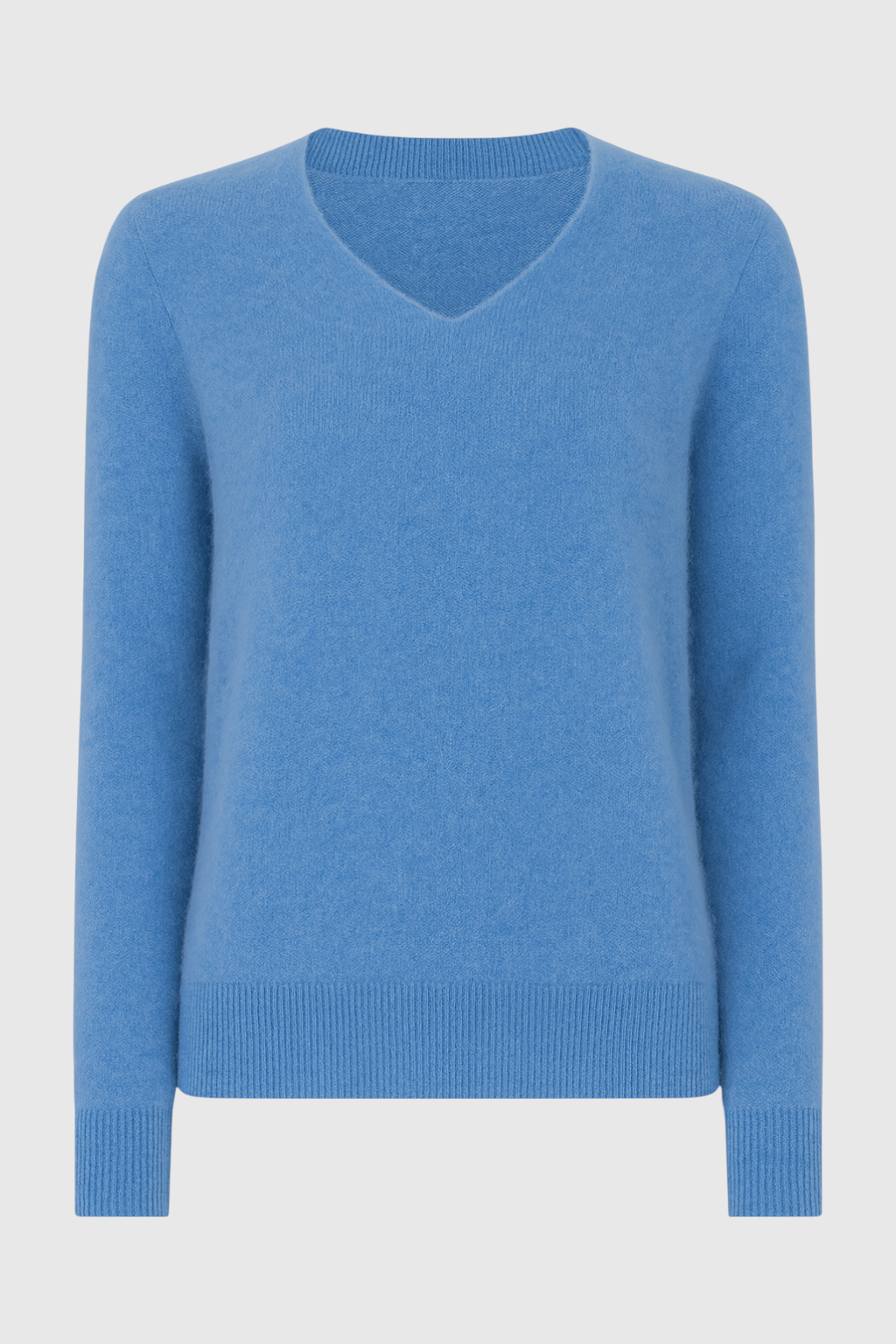 Maglione in Cashmere con Scollo a V | Maniche Lunghe, Slim Fit, Finitura Senza Salti