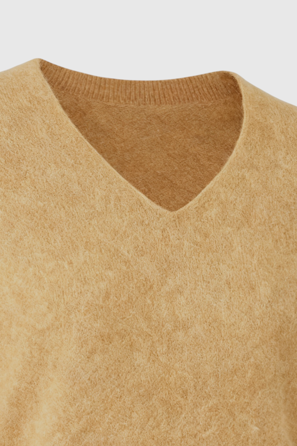 Maglione in Cashmere con Scollo a V | Maglia Lunga, Slim Fit, Finitura Senza Salti