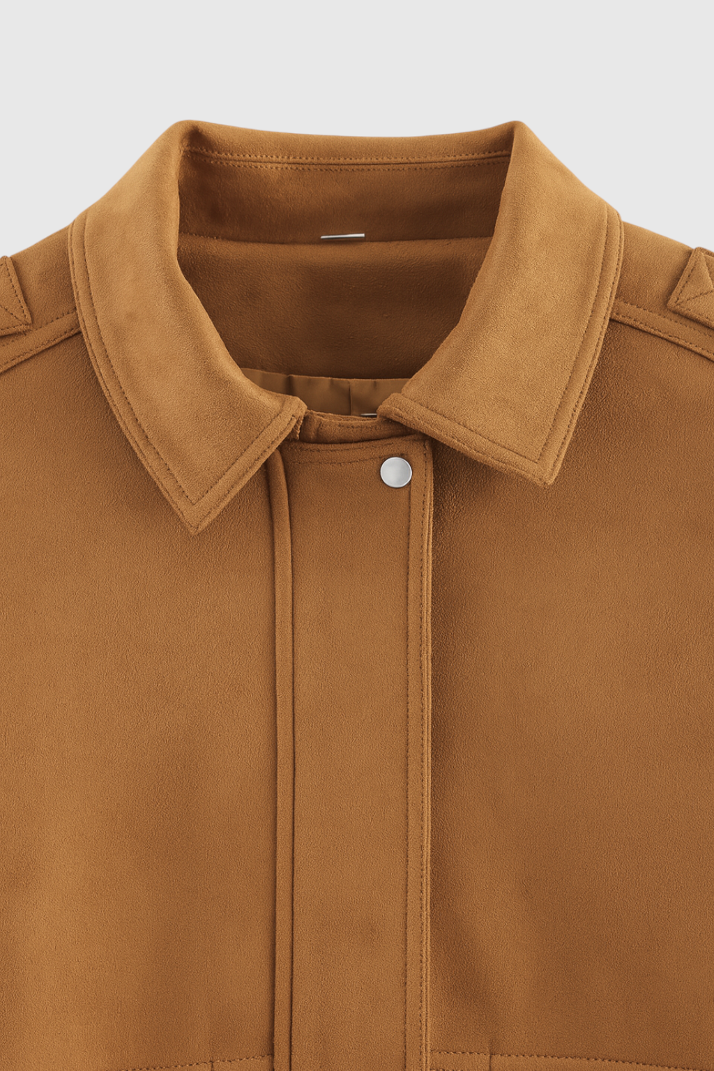 Giacca Bomber Cropped Effetto Suede | Zip Front | Relaxed Fit