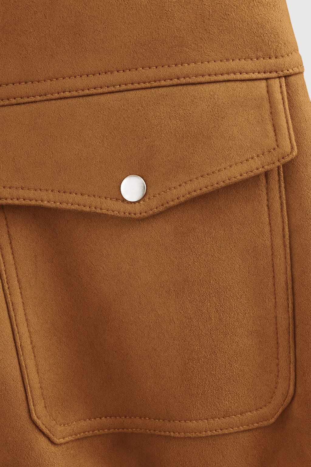 Giacca Bomber Cropped Effetto Suede | Zip Front | Relaxed Fit
