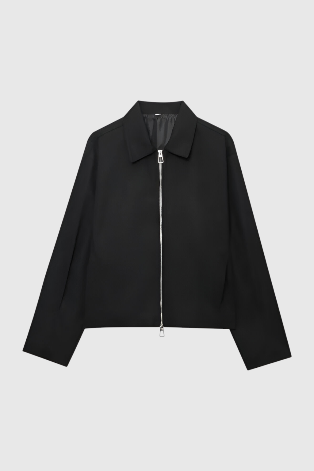 Giacca Bomber Cropped | Zip Front, Collo Pulito