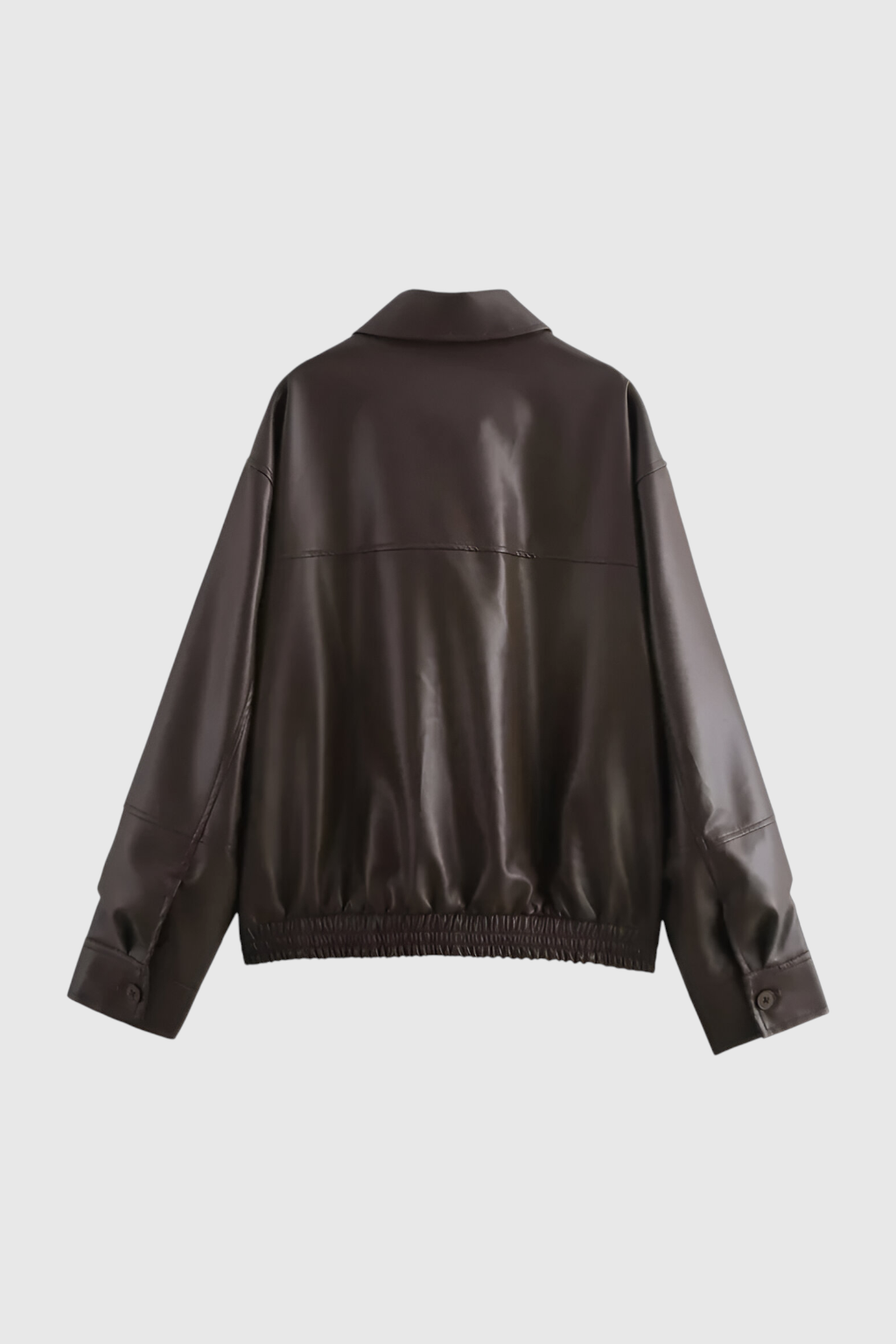 Giacca Pilota in Faux Leather | Chiusura Zip e Collo Ribassato Autunno
