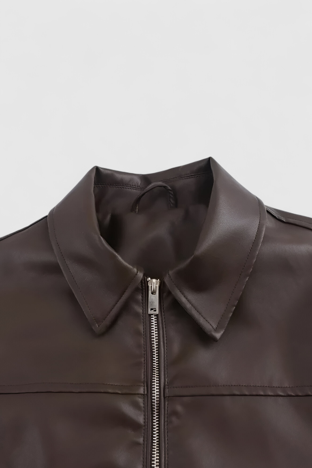 Giacca Pilota in Faux Leather | Chiusura Zip e Collo Ribassato Autunno