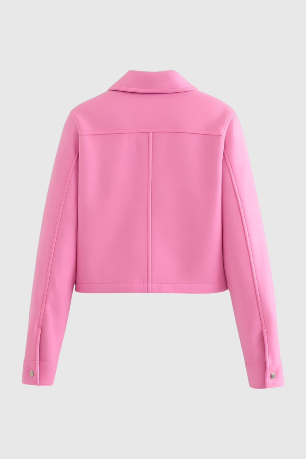 Giacca Cropped | Collo Quadrato, Dettaglio Tasche, Maniche Lunghe