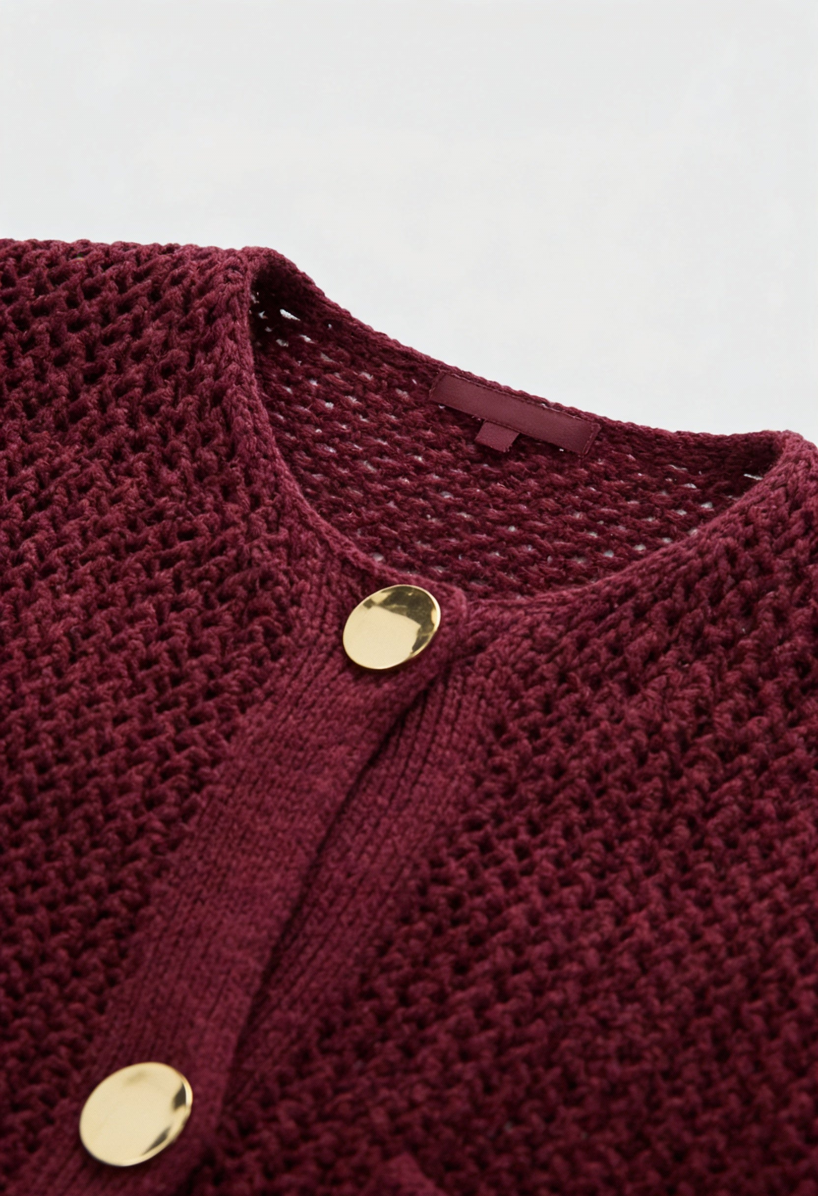 Cardigan Essenza in Maglia Tessuta | Collo Rotondo | Dettaglio Tasche | Fit Regolare