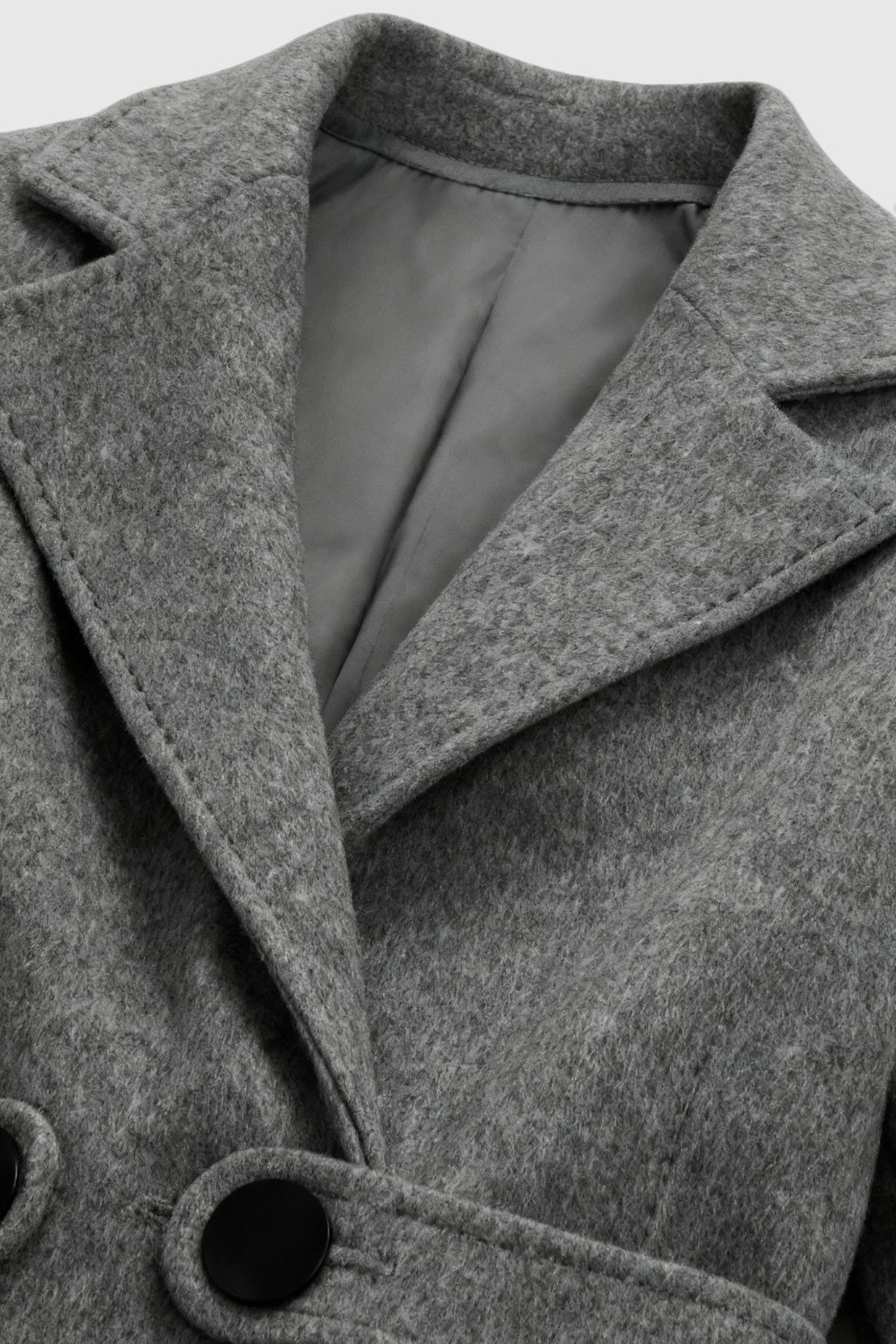 Cappotto Lungo con Cintura | Collo a Revers, Bottoni, Slim Fit