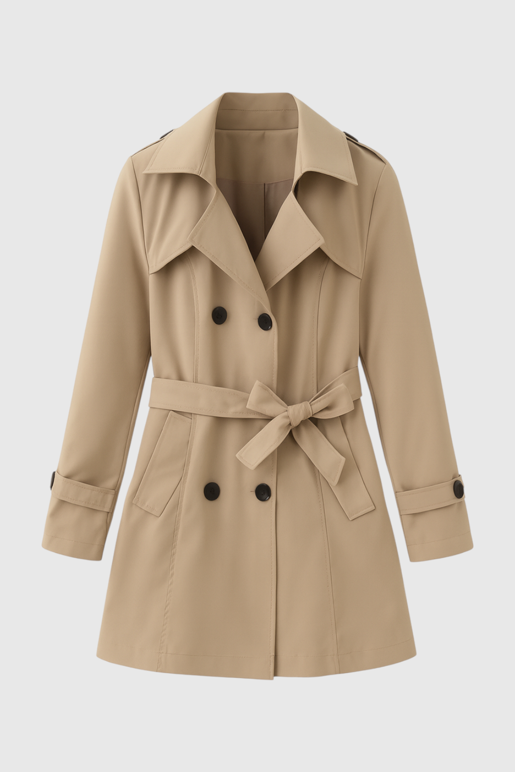 Trench Coat Essenza | Doppio Petto | Beltato | Lunghezza Media | Misto Cotone