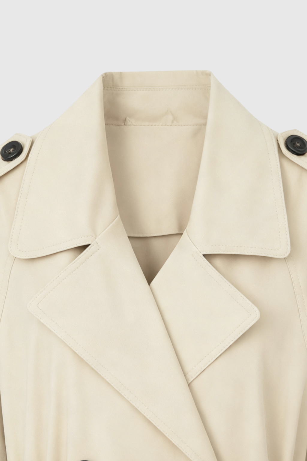 Trench Coat Lungo Drappeggiato | Doppio Petto, Vita Con Cintura, Vestibilità Relaxed