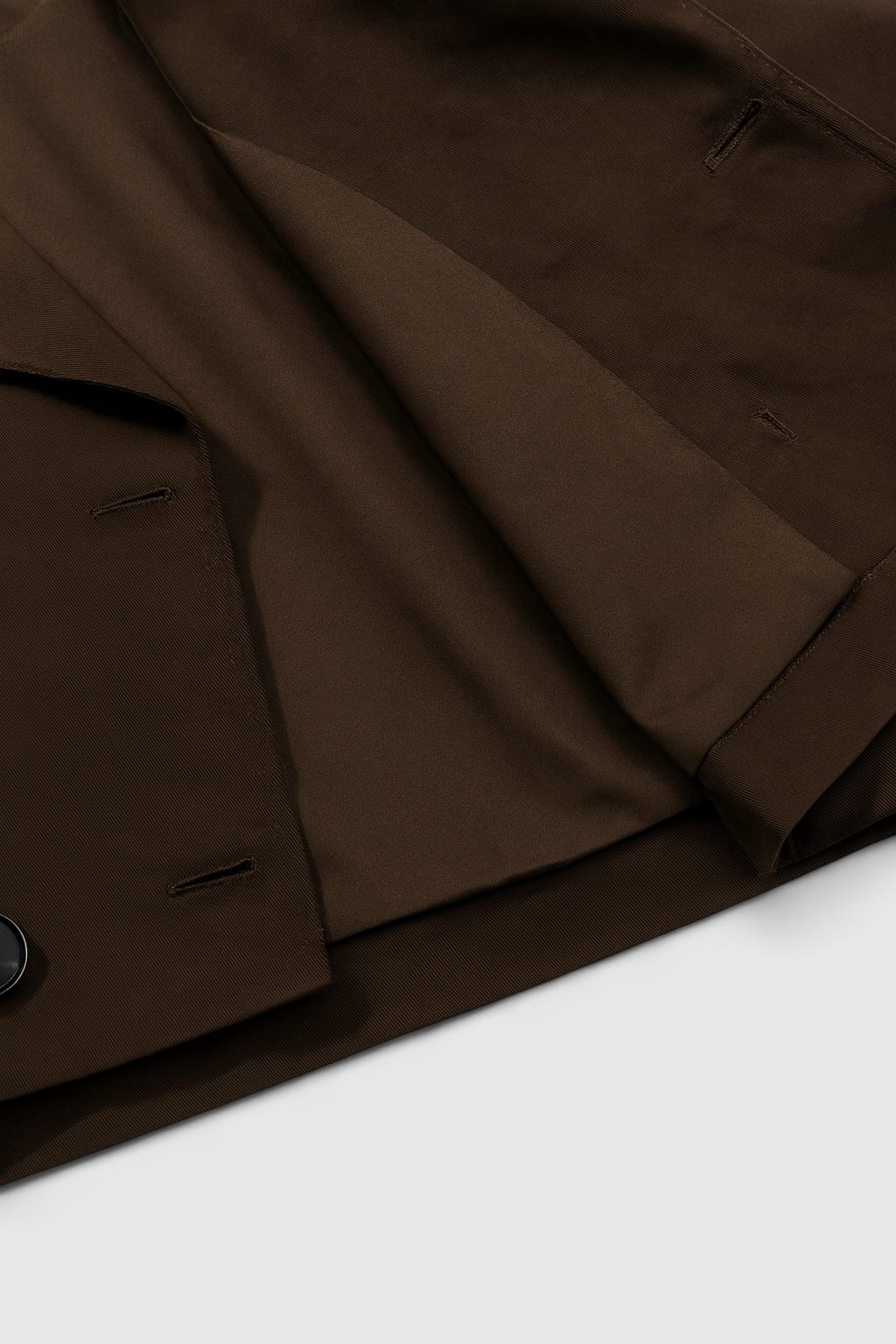 Giacca Trench Cropped | Doppio Petto, Collo Scollo a V