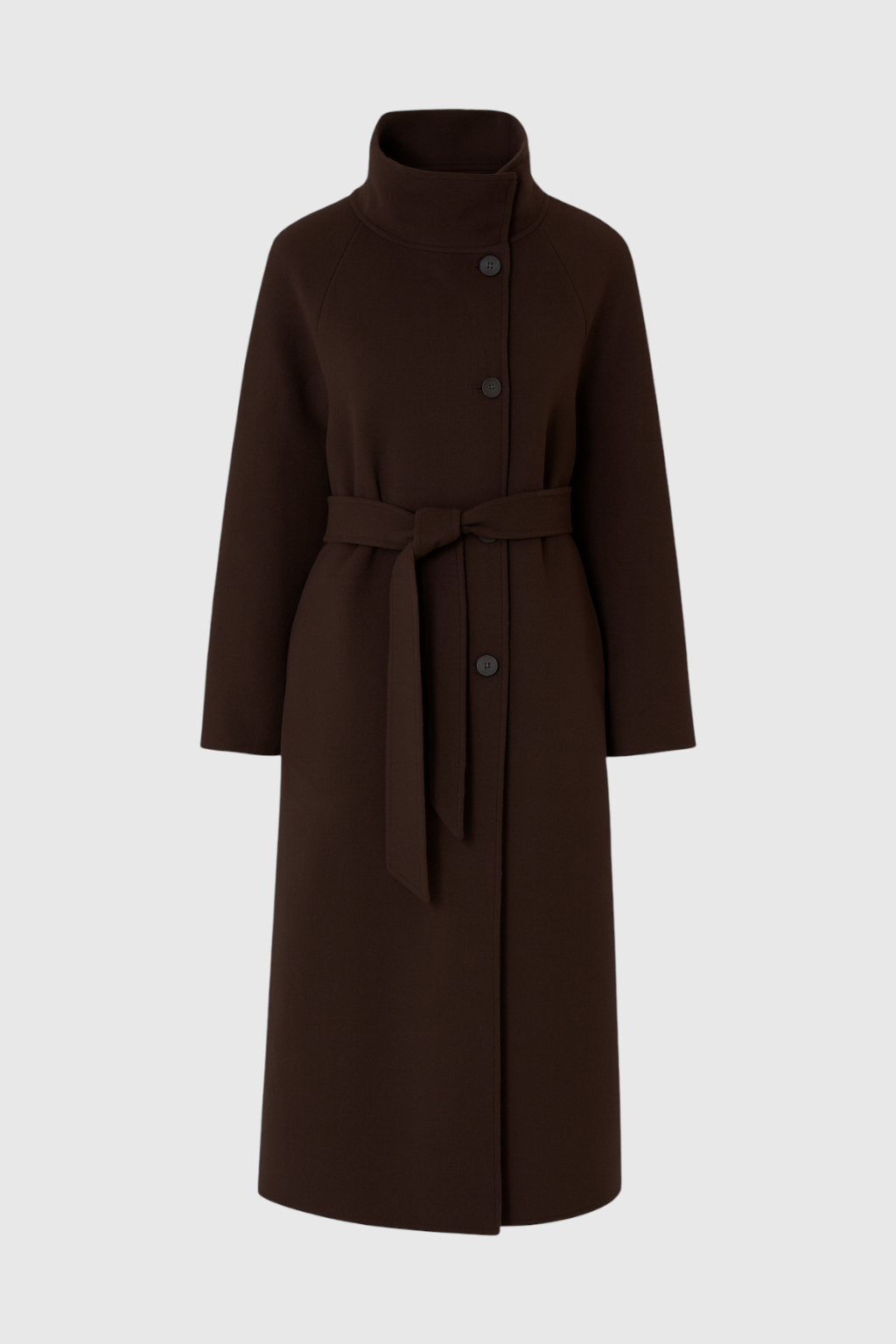 Cappotto Lungo Beltato | Single Breasted, Vestibilità Regular, Maniche Lunghe