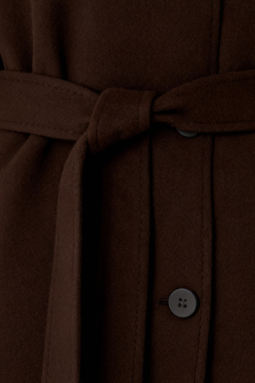 Cappotto Lungo Beltato | Single Breasted, Vestibilità Regular, Maniche Lunghe