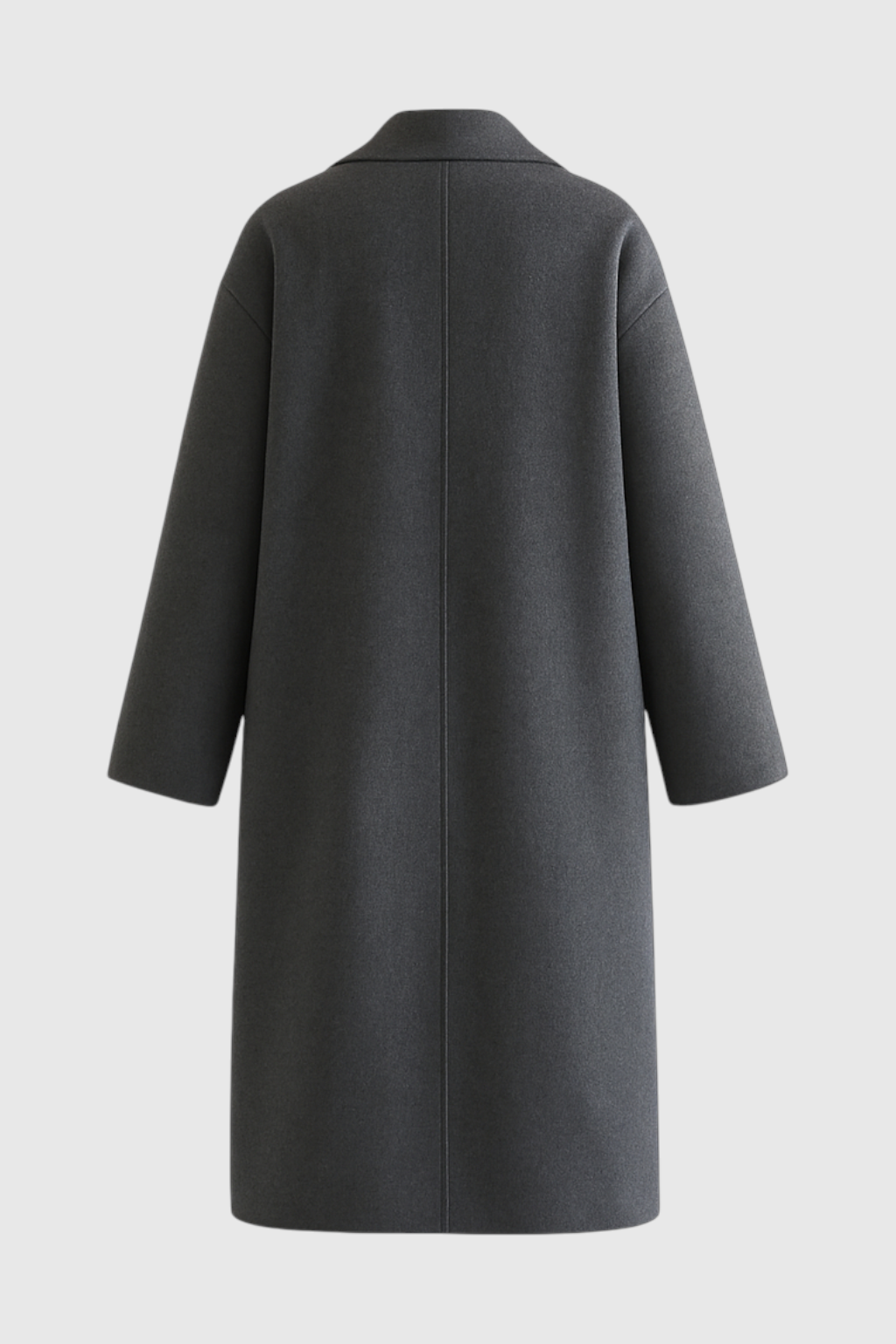 Cappotto Lungo Doppio Petto | Collo Revers, Tasche a Fazzoletto, Relaxed