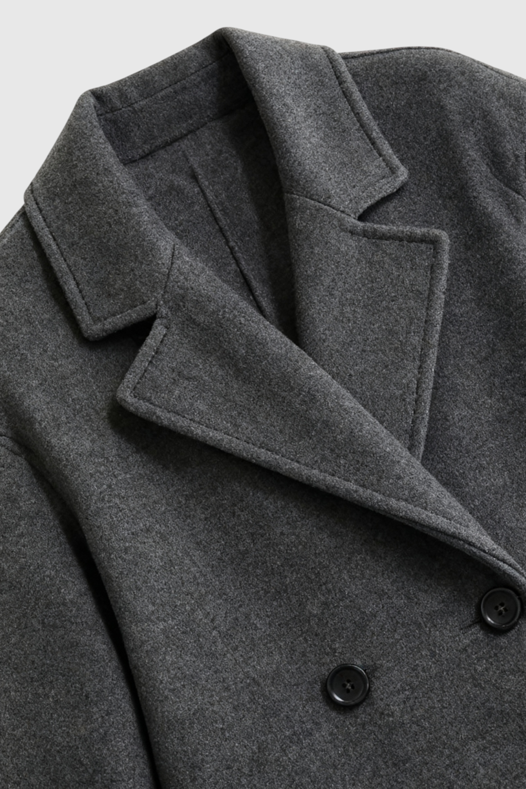 Cappotto Lungo Doppio Petto | Collo Revers, Tasche a Fazzoletto, Relaxed
