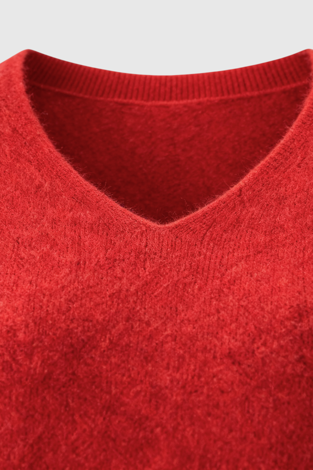 Maglione in Cashmere con Scollo a V | Maglia a Manica Lunga, Slim Fit, Finitura Senza Salti